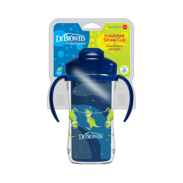 Dr Brown's Insulated Straw Cup  300ml (Blue)
