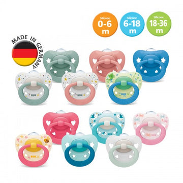 NUK Signature Silicone Soother Pacifier 2pcs/box (0-6M / 6-18M / 18-36M)