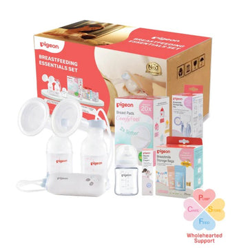 Pigeon Double Electric Breast Pump Breastfeeding Essentials Kit