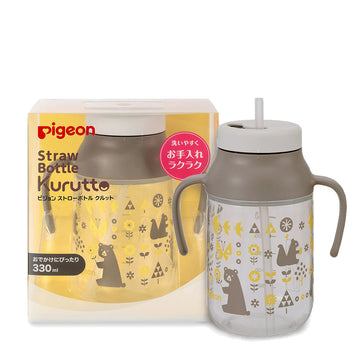 [ NOT FOR SALE ] PIGEON KURUTTO STRAW BOTTLE 330ML - ANIMAL