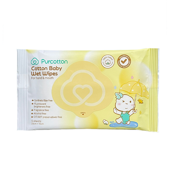 [ NOT FOR SALE ] PURCOTTON BABY WET WIPES 5S