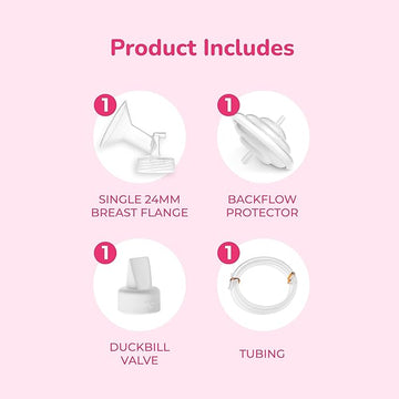 Spectra - Wide Breast Shield Set for Breast Milk Pumps - S 24mm - 0