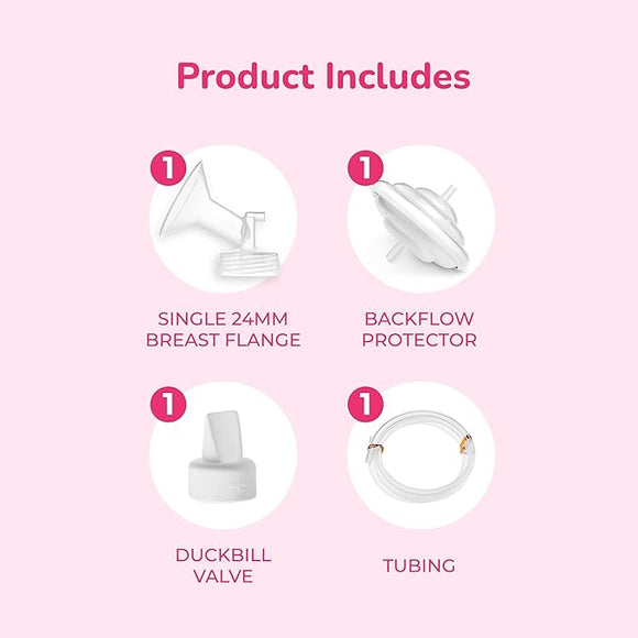 Spectra - Wide Breast Shield Set for Breast Milk Pumps - S 24mm