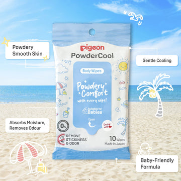 Pigeon PowderCool Body Wipes - 0
