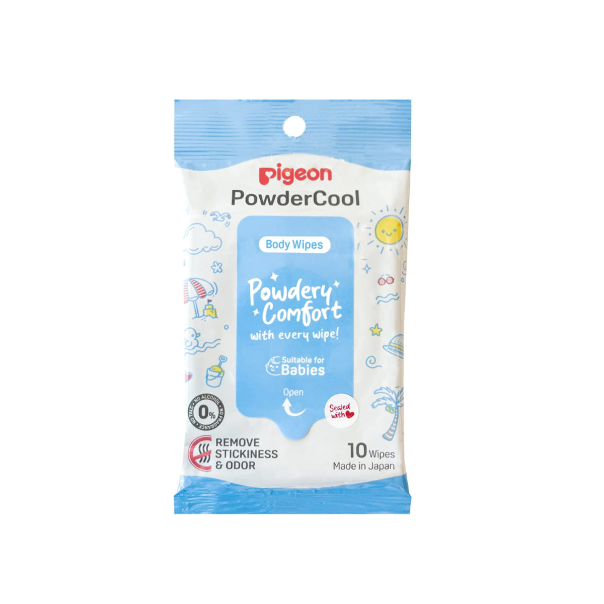 Pigeon PowderCool Body Wipes