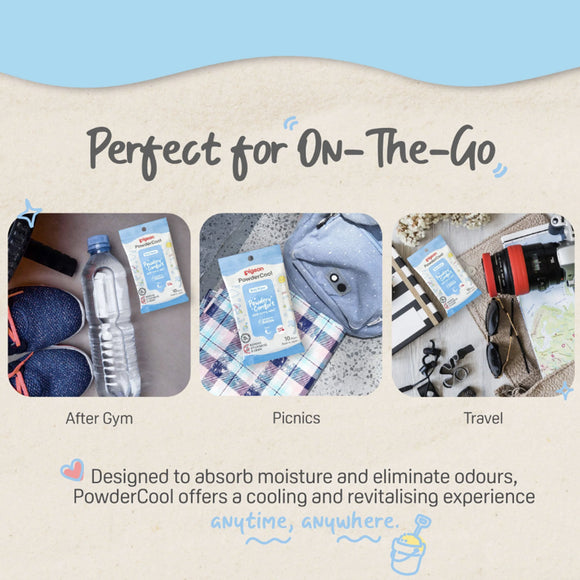 Pigeon PowderCool Body Wipes