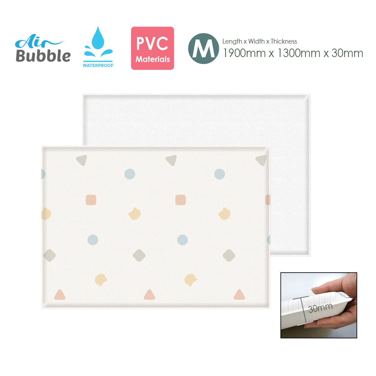 Parklon Air Bubble PVC Playmat - Bebe Block M30 | Baby Kingdom Pte Ltd