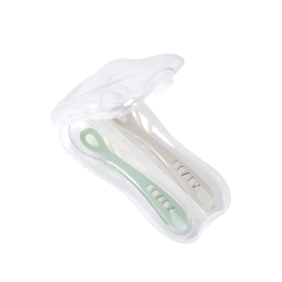 Beaba 2nd Stage Soft Silicone Spoon with case