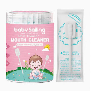 Lucky Baby Disposable Baby Soft Knitted Gauze Oral / Tongue Cleaner for Newborn Toothbrush Mouth Cleaning