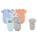 Hudson Baby 5pcs Bodysuit Short Sleeve Set (0-3m/3-6m/6-9m/9-12m)