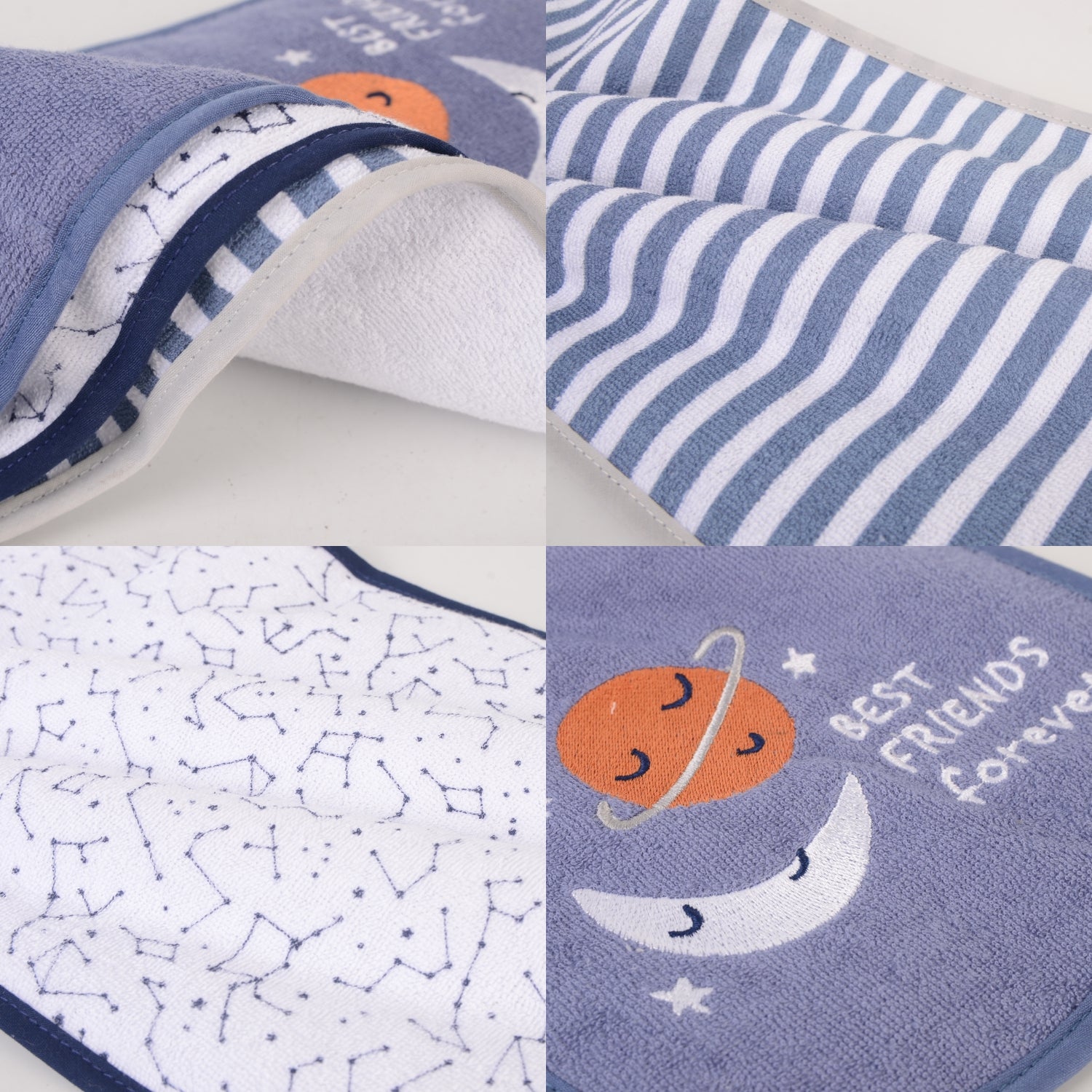 Hudson Baby 3pcs Knit Terry Polyfill Burp Cloth