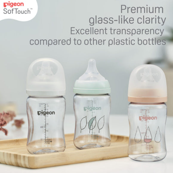 Pigeon SofTouch™ T-Ester Nursing Bottle w/O Nipple - Twin Pack