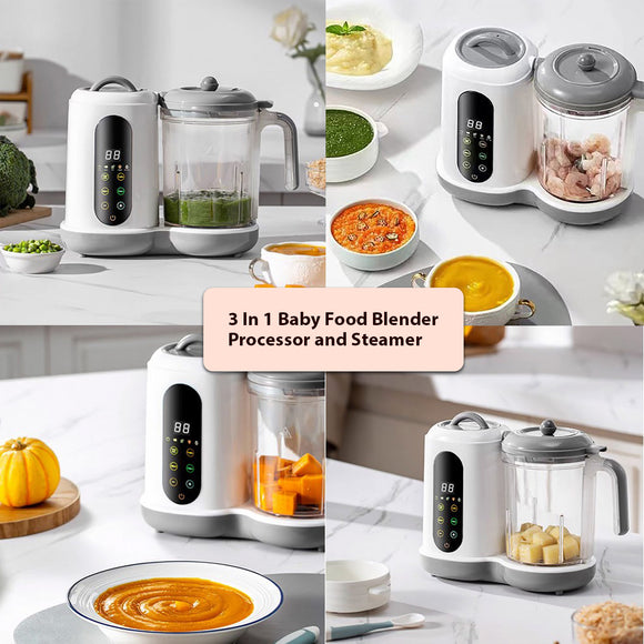 Lucky Baby 3in1 Baby Food Blender Processor and Steamer