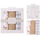 Hudson Baby 3pcs Bamboo Cotton Muslin Swaddle Blanket-9