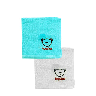 Buy white-aqua Tollyjoy Face Cloth 2pcs Set