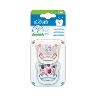 Buy pink Dr Brown's PreVent Butterfly Shield Pacifier - Stage 1