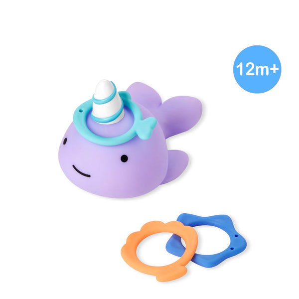 Skip Hop ZOO® Narwhal Ring Toss Baby Bath Toy