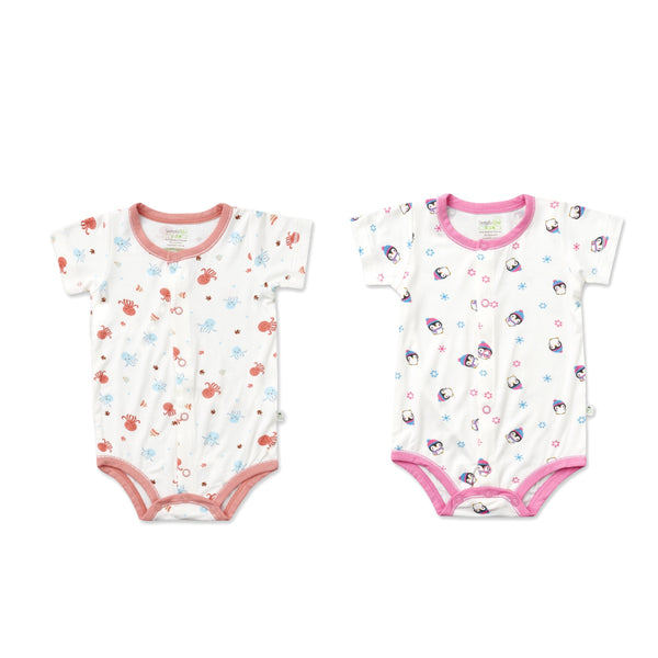Simply Life Short-sleeved Creeper with Front Buttons