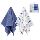 Hudson Baby 2Pcs Bamboo Washcloth (Woven Terry）-1