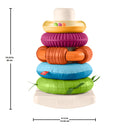 Fisher-Price Sensory Rock-A-Stack Roly-Poly Stacking Toy With Fine Motor Activities For Babies-2