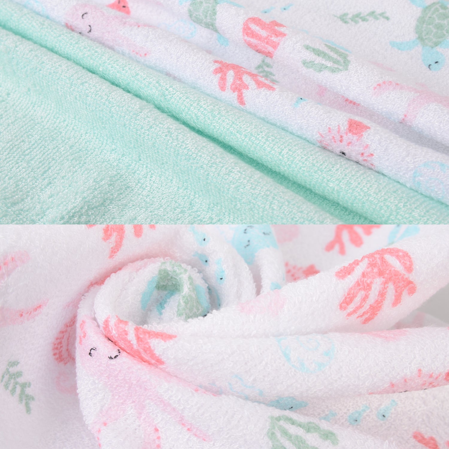 Hudson Baby 2Pcs Bamboo Washcloth (Woven Terry）