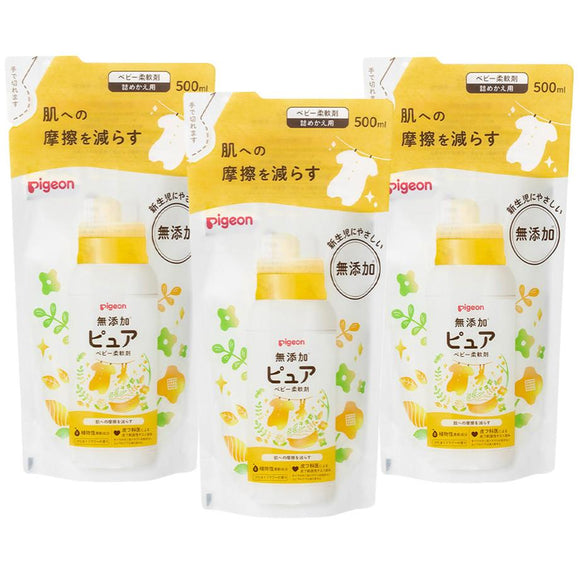 [Made in JAPAN] Pigeon Newborn Baby Softener Refill 500ml Hidamari Flower Scent