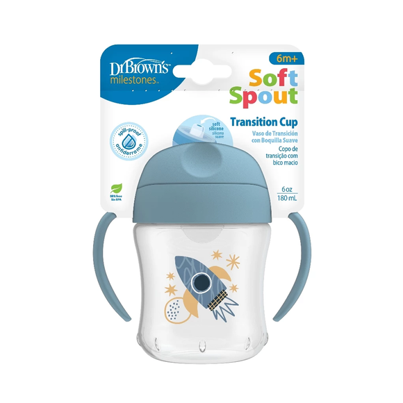 Dr Brown's Soft Spout Transition Cup With Handles - 6 Months (6oz/180ml)