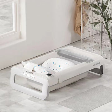 Lucky Baby Paly Collapsible Bath Tub W/Thermometer & Bath Support - 0