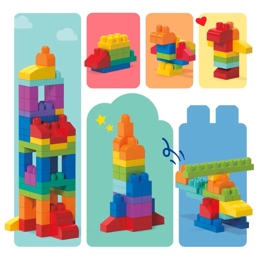 Fisher Price Mega Bloks - Big Building Bag 80pcs