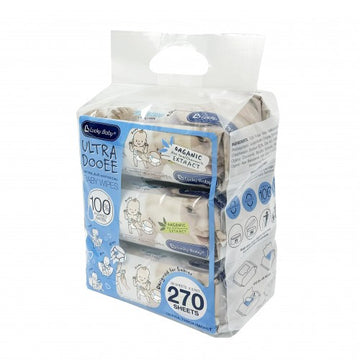 Lucky Baby Ultra Dooee™ Natural Aloe Moisturizing Wipes 90's - (3 Packs)