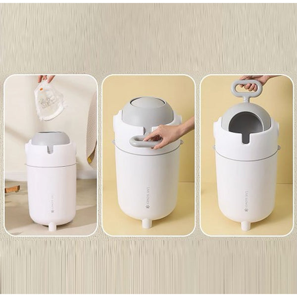Airtight Diaper Disposal Foundations Tall Diaper Pail - Airtight Odor Control With 60 Diaper Capacity Universal Bag Diaper Pail