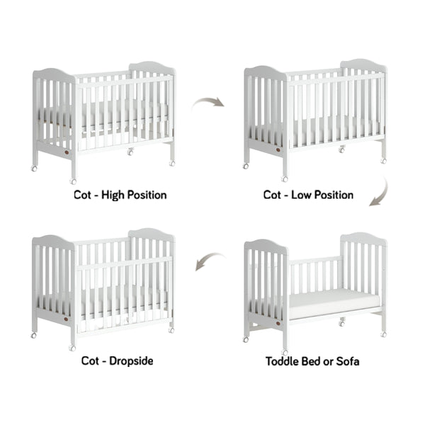 [Free Installation]  Australia Boori Palm Covertible Cot Bed