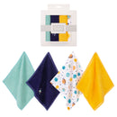 Hudson Baby 4pcs Bamboo Washcloths (Woven Terry)-1