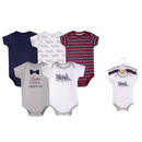 Hudson Baby 5pcs Bodysuit Short Sleeve Set (0-3m/3-6m/6-9m/9-12m)-8