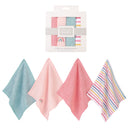 Hudson Baby 4pcs Bamboo Washcloths (Woven Terry)-5