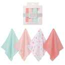 Hudson Baby 4pcs Bamboo Washcloths (Woven Terry)-7