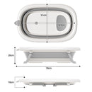 Lucky Baby Galy Collapsible Bath Tub W/Thermometer + Jelly Bath Support-4
