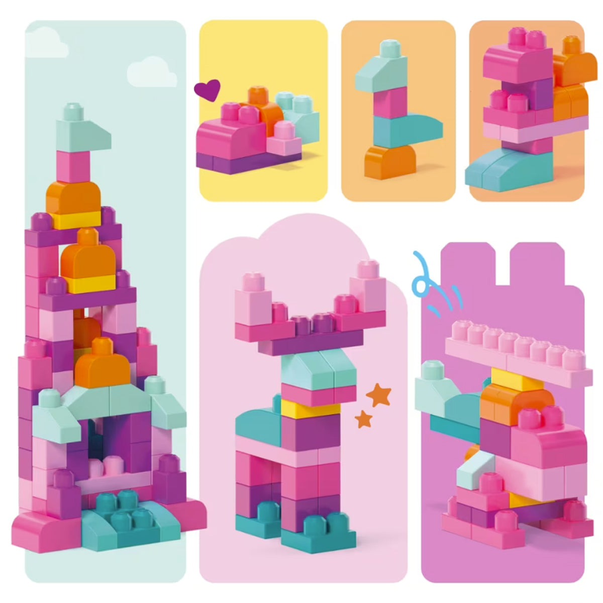 Fisher Price Mega Bloks Big Building Bag 80pcs Baby Kingdom