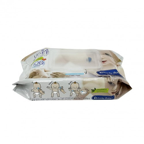 Lucky Baby Ultra Dooee™ Natural Aloe Moisturizing Wipes 90's - (3 Packs)