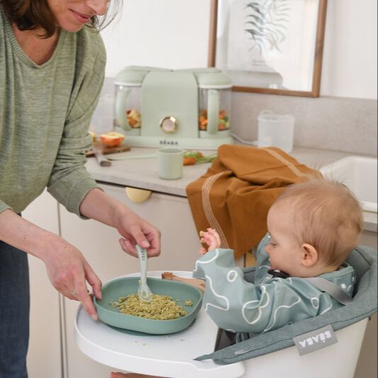 Béaba Silicone Meal Set - Sage / Misty green