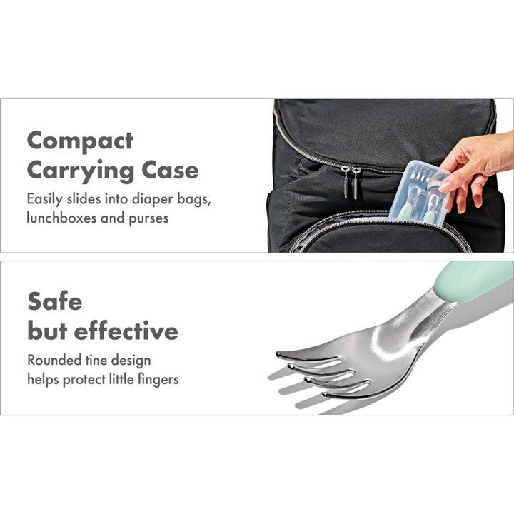 OXO TOT On-The-Go Fork And Spoon Set With Travel Case