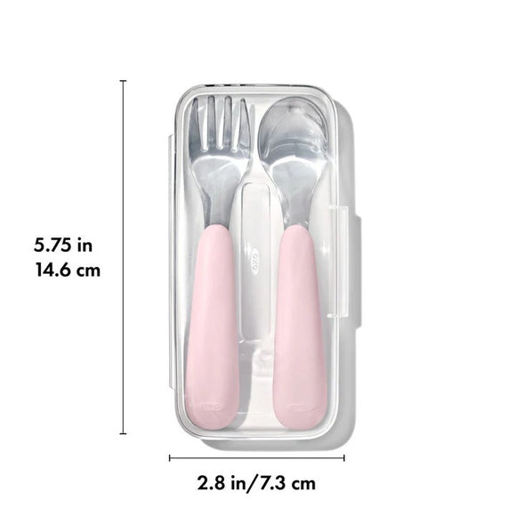 OXO TOT On-The-Go Fork And Spoon Set With Travel Case