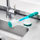 Oxo Tot Soap Dispensing Bottle Brush With Stand (Teal)-10