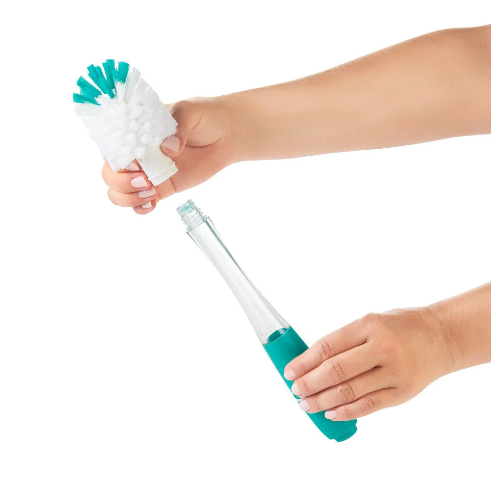 Oxo Tot Soap Dispensing Bottle Brush With Stand (Teal)