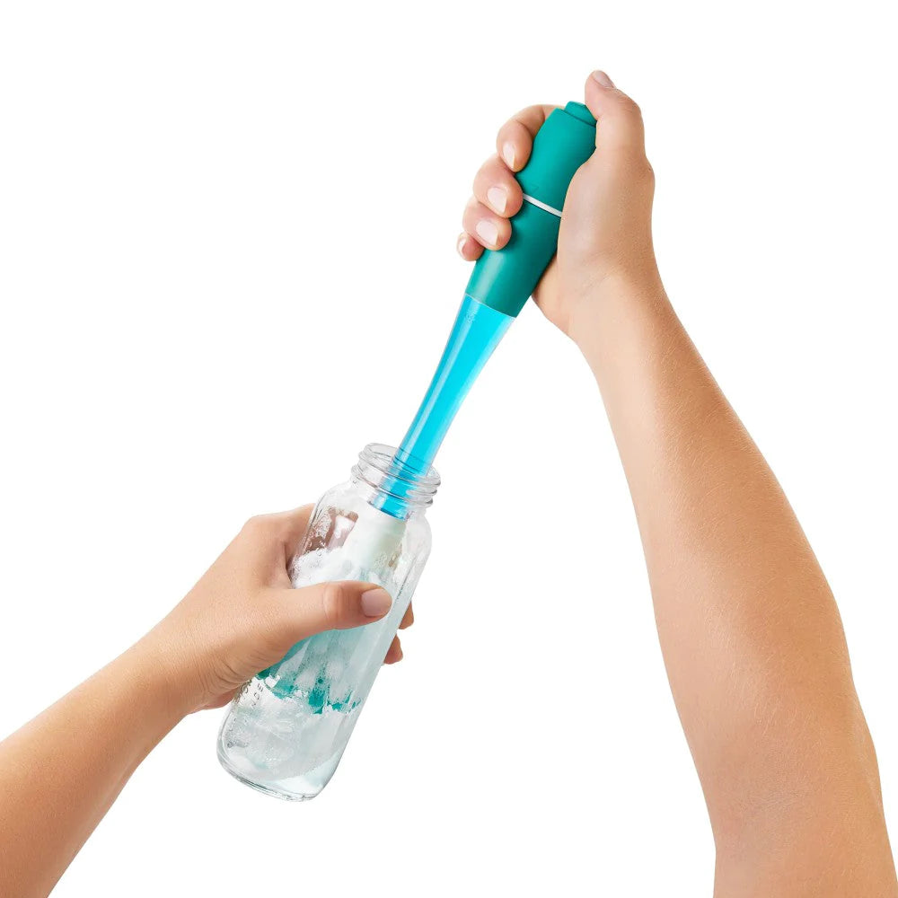Oxo Tot Soap Dispensing Bottle Brush With Stand (Teal)