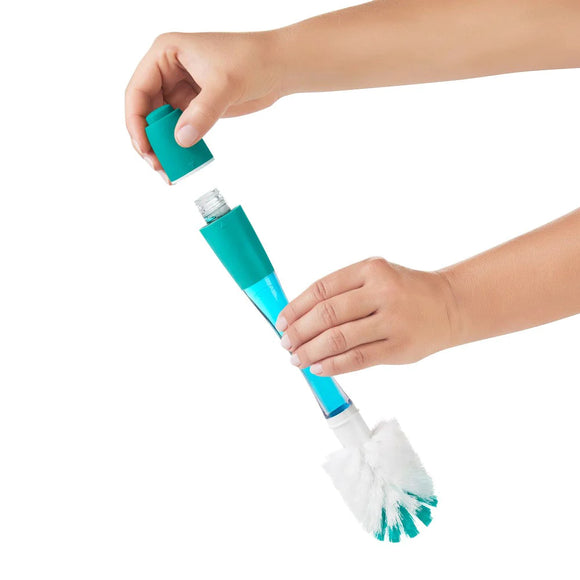 Oxo Tot Soap Dispensing Bottle Brush With Stand (Teal)