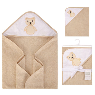 Hudson Baby 1 Piece Hooded Towel (Woven Terry)