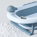 Lucky Baby Collapsible Bath Tub W/Thermometer & Mesh Support/Whale Toy-4