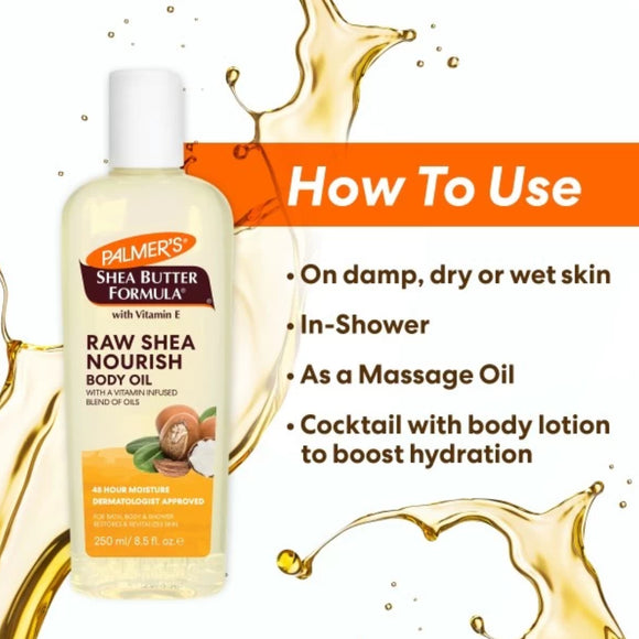 Palmer's Raw Shea Nourish Body Oil 250ml