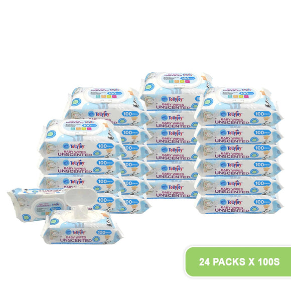 Tollyjoy Unscented Wipes with Cucumber Extract 100s  (2in1 packs)